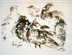 'Mukto' - Ramananda Bandyopadhyay - Mixed Media - 11" x 16"