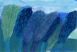 'Trees' - Ramlal Dhar - Gouache - 6� x 8.5�