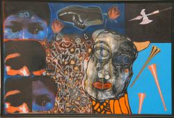 'Lord Of The Night' - Rishav Gandhar Narzary - Mixed Media on Canvas - 24" x 36"