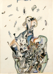 'Banal' - Rudra Dev Sen - Mixed Media on paper - 29" x 21"