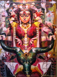 'Untitled 1' - Subrata Gangopadhyay - Acrylic on Canvas - 40X30