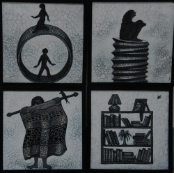 'Life as it is' - Tamali Dasgupta - Acrylic on Canvas - 12" X 12"