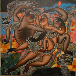 'Untitled' - Tanup Nath - Mixed Media - 60" x 60"
