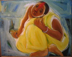 'Durga' - Tapan Ghosh - Acrylic - 24” x 30”