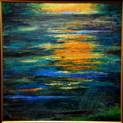 'Nature-The Mystery' - Tapan Mitra - Acrylic on Canvas - 18" x 18"