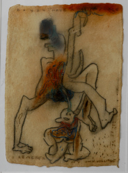 'Do You Have A Native Village?' - Tapas Konar - Mixed Media on Paper - 17" x 12"