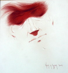 'Face' - Wasim Kapoor - Pastel on Conti - 21x19.5 inch
